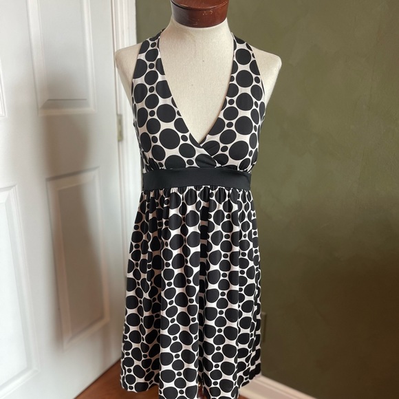 INC international Concepts sleeveless black/white polka dotted dress Size S - Picture 2 of 6